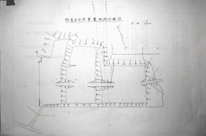 「部屋ヶ谷旧陸軍墓地地形略図」