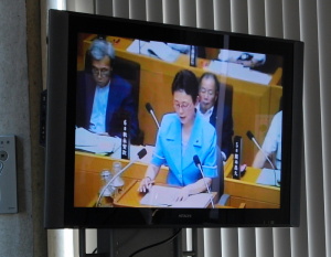 高島市議会でバス問題の質問を聴いた