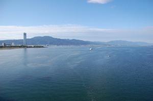 近江大橋から見る琵琶湖（南湖）