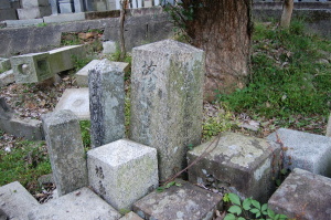 初めて見つけた日清戦争の戦没者の墓石は捨てられている中にありました
