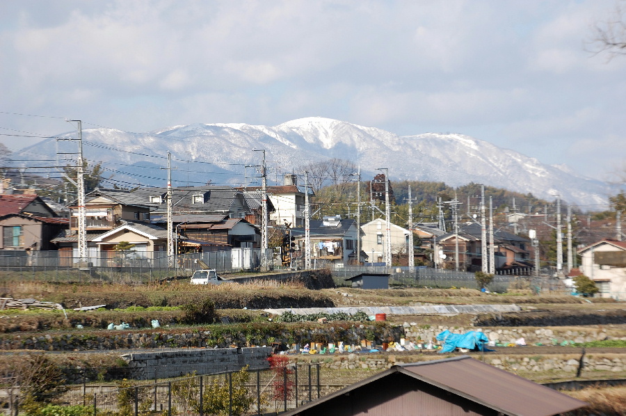 坂本地域から見た比良山